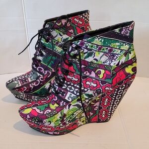 Charles Albert Multicolor Patterned Platform Shoes
